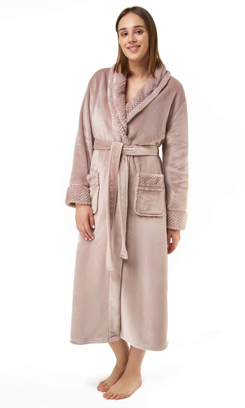Turquaz Oversize Premium Luxury Ultra Soft Warm Robes for Women Plush Fleece Bathrobe for Women with and Spacious Pockets - Image 1